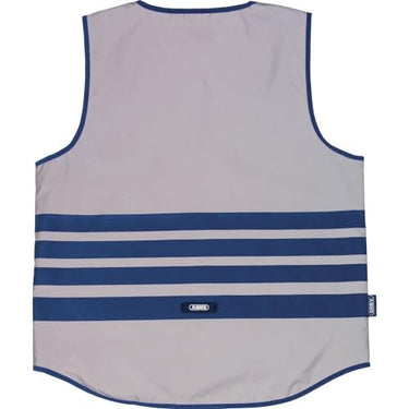 ABUS Lumino Urban Vest - fully reflective safety vest for better visibility at night - for adults - with zipper - silver on sale